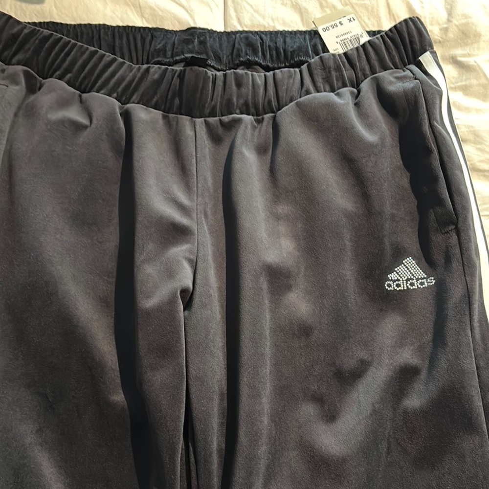 Adidas Sweatpants with Rhinestones Relaxed Fit Elastic Waistband